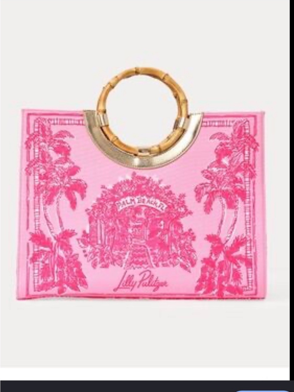 Lilly Pulitzer Iconic 65th Anniv. Tote with Bamboo Rings-Sold Out everywhere!!! - Picture 3 of 6
